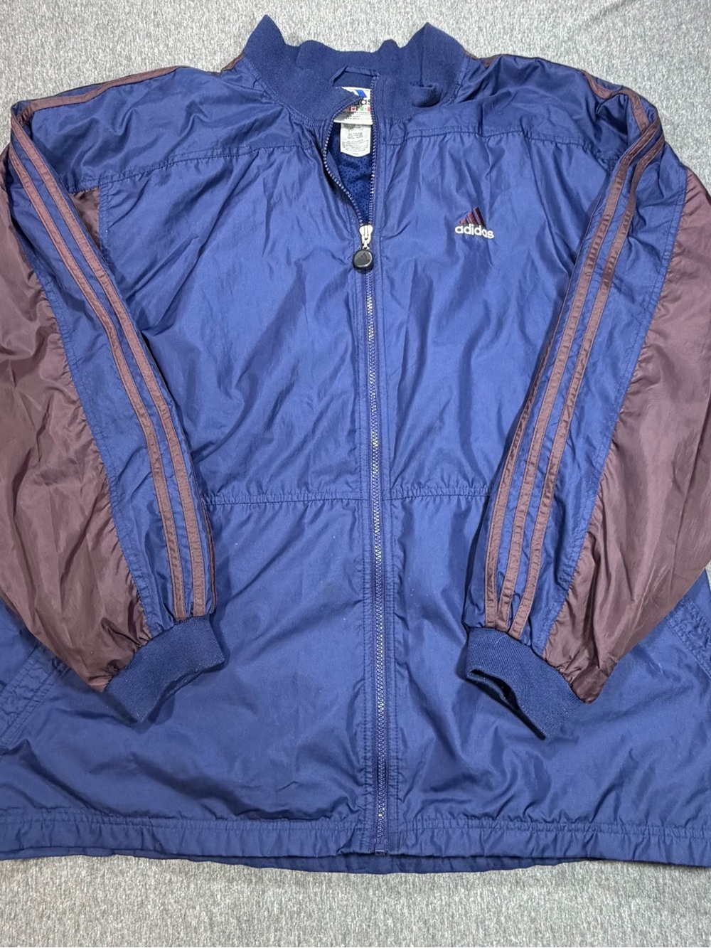 Vintage adidas Men’s Windbreaker Full Zip Jacket XL Blue Colorblock